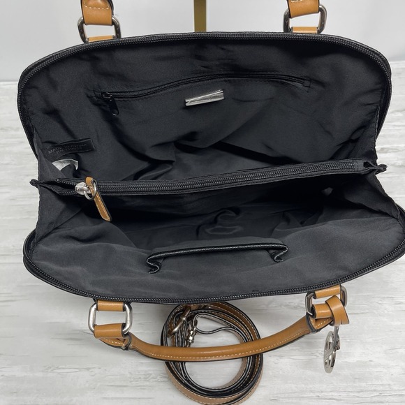 Giani Bernini Black Pebble Leather Satchel Bag Purse Crossbody Everyday Casual - Picture 5 of 11